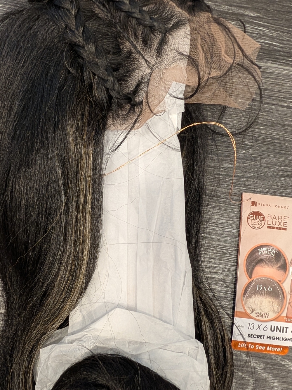 Sensationnel Bare Lace Glueless Transparent Luxe 13X6 Lace Front Wig - Unit 4 - Picture 3 of 13